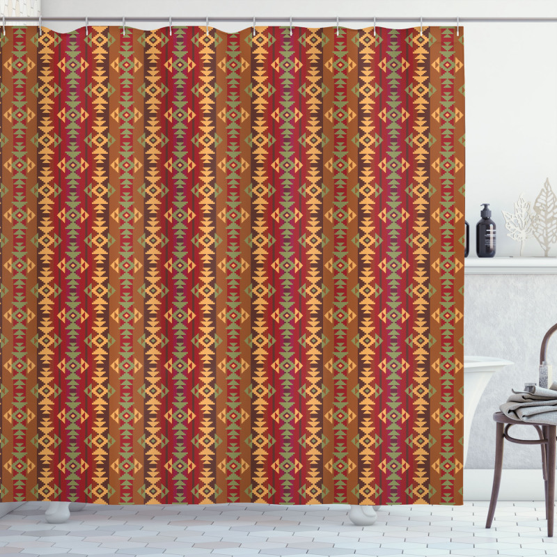 Geometric Stripes Shower Curtain