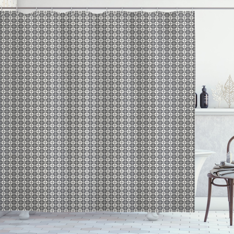 Lines Squares and Rounds Shower Curtain