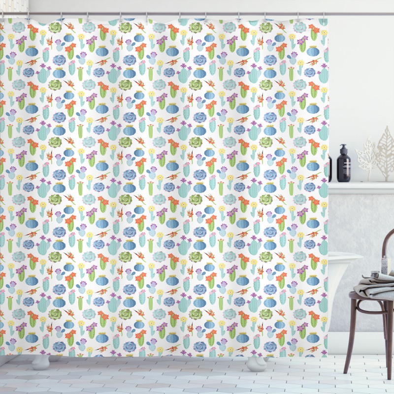 Exotic Floral Plants Shower Curtain