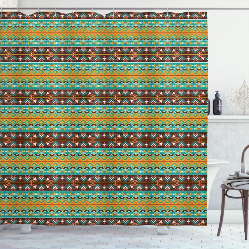 Tribal Art Pattern Shower Curtain