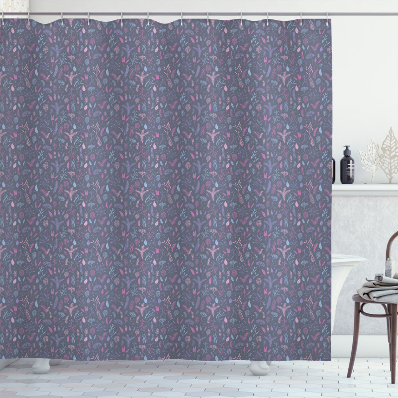 Modern Botany in Tones Shower Curtain