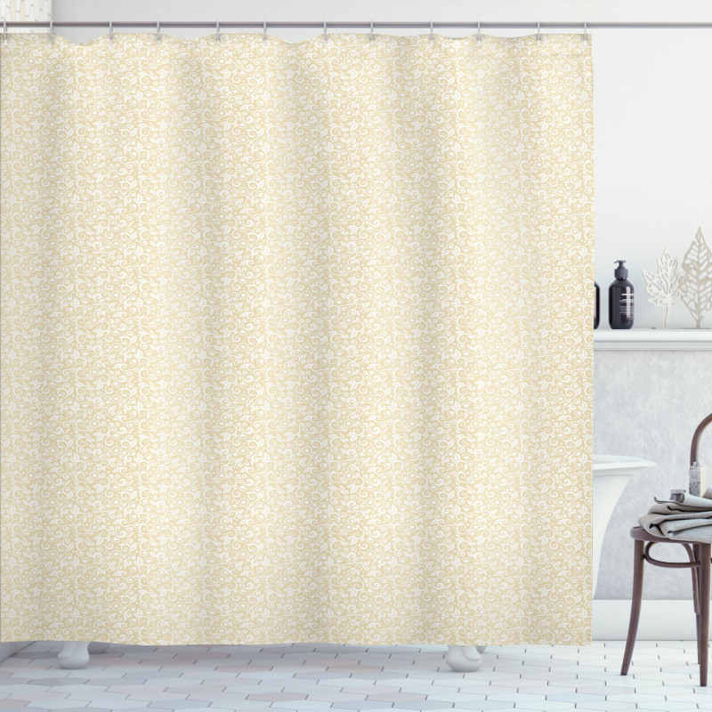 Simplistic Romantic Floral Shower Curtain