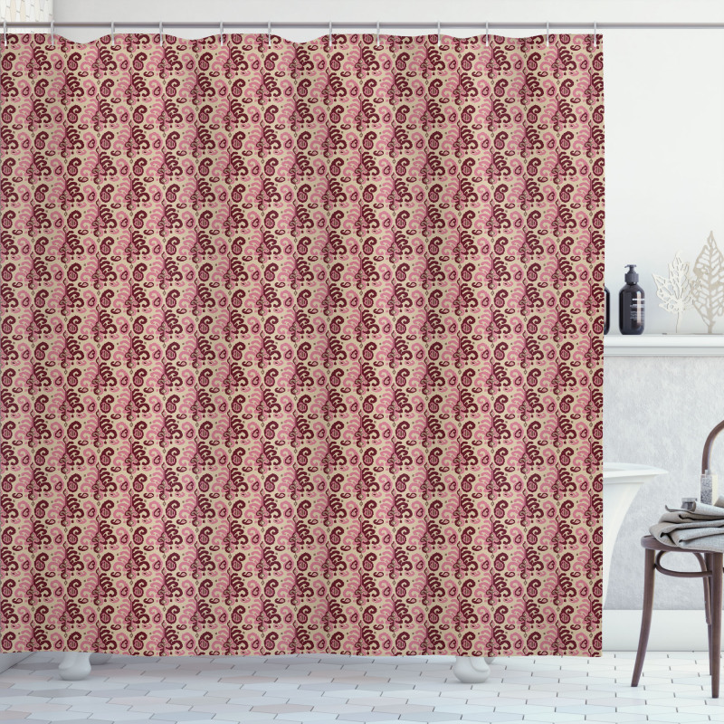 Nostalgic Art Curly Motifs Shower Curtain