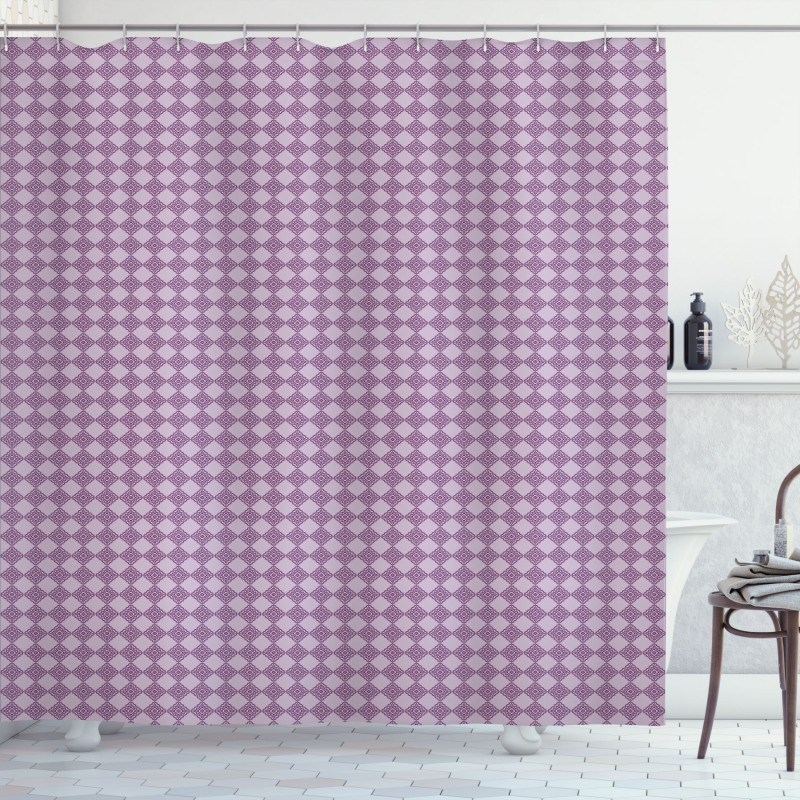 Monotone Mystical Motif Shower Curtain