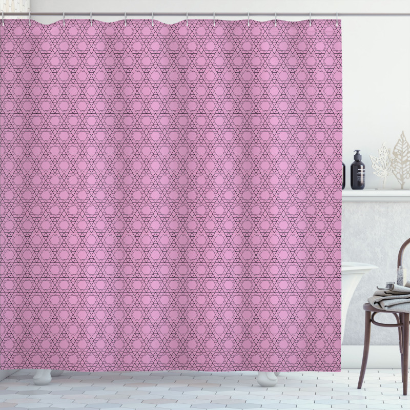 Triangle and Hexagons Art Shower Curtain