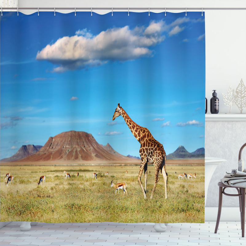 Savanna Giraffes Shower Curtain