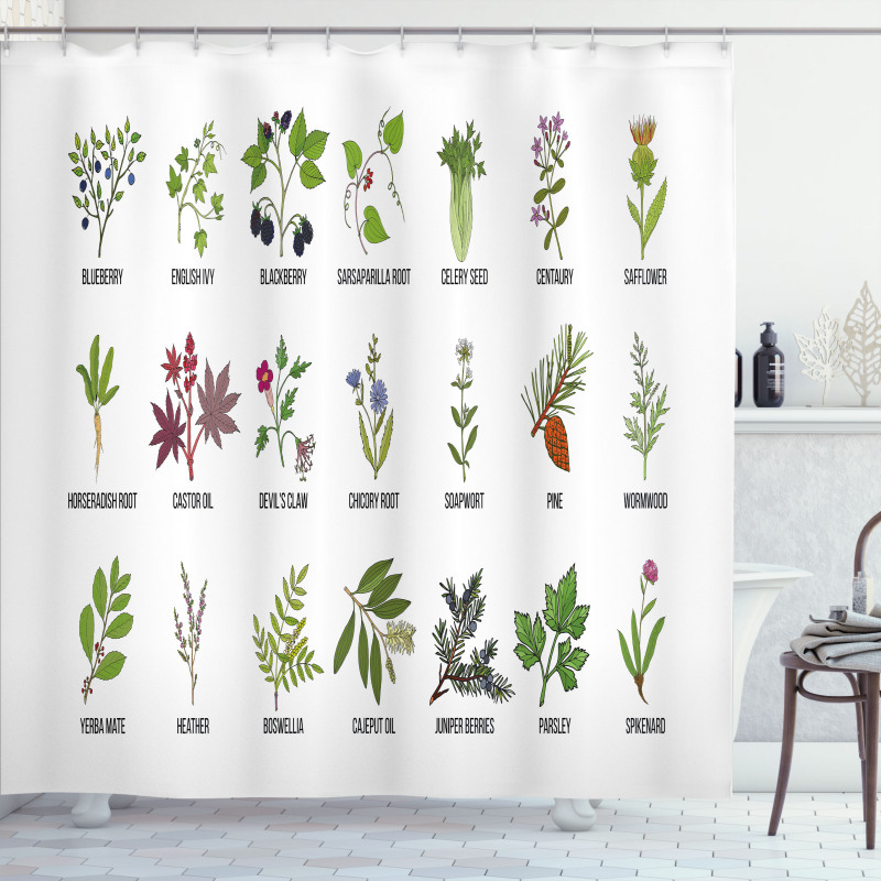 Natural Treatment Infographic Shower Curtain