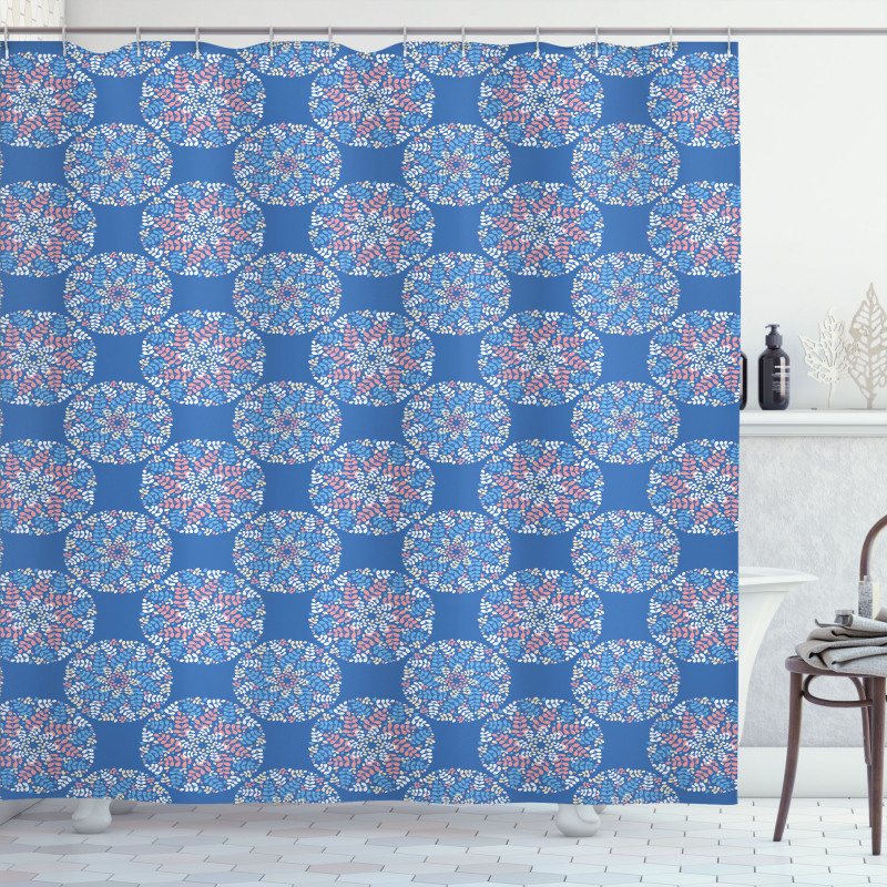 Mandala Motifs with Leaves Shower Curtain