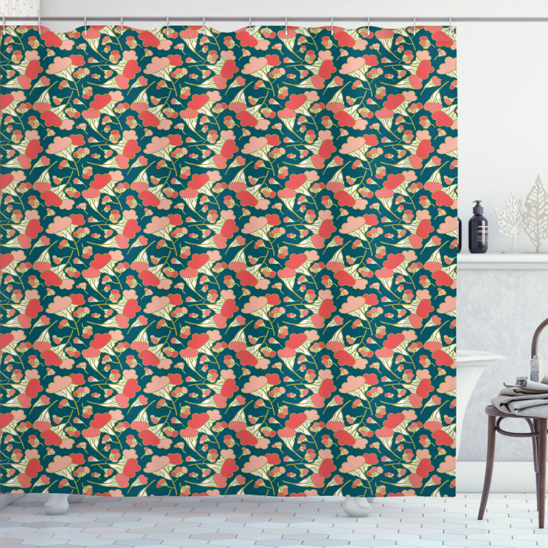 Cartoon Surreal Shapes Shower Curtain