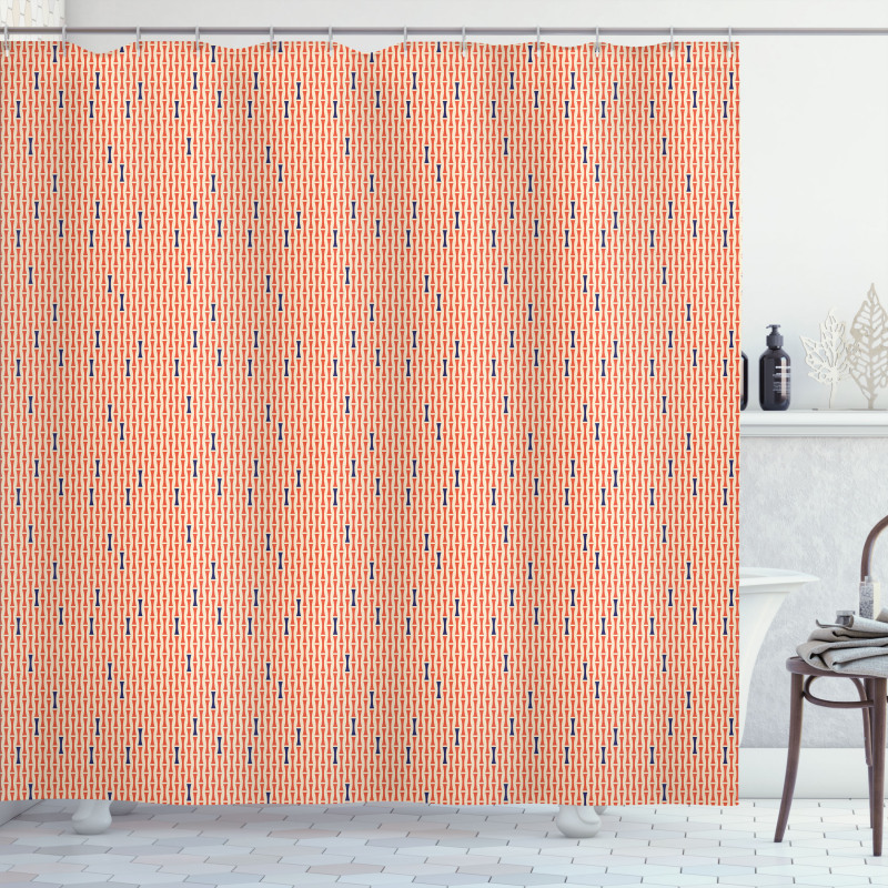 Bicolour Modern Pattern Shower Curtain