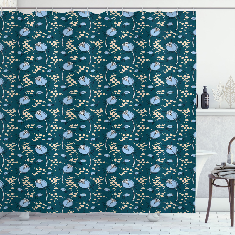 Abstract Dog-rose Buds Shower Curtain