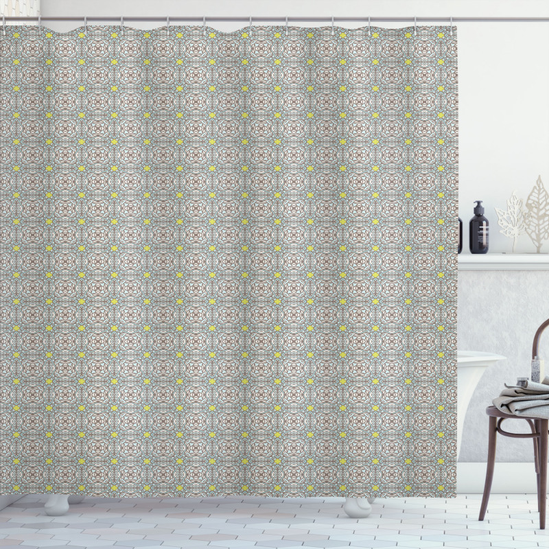 Pastel Abstract Mosaic Tile Shower Curtain