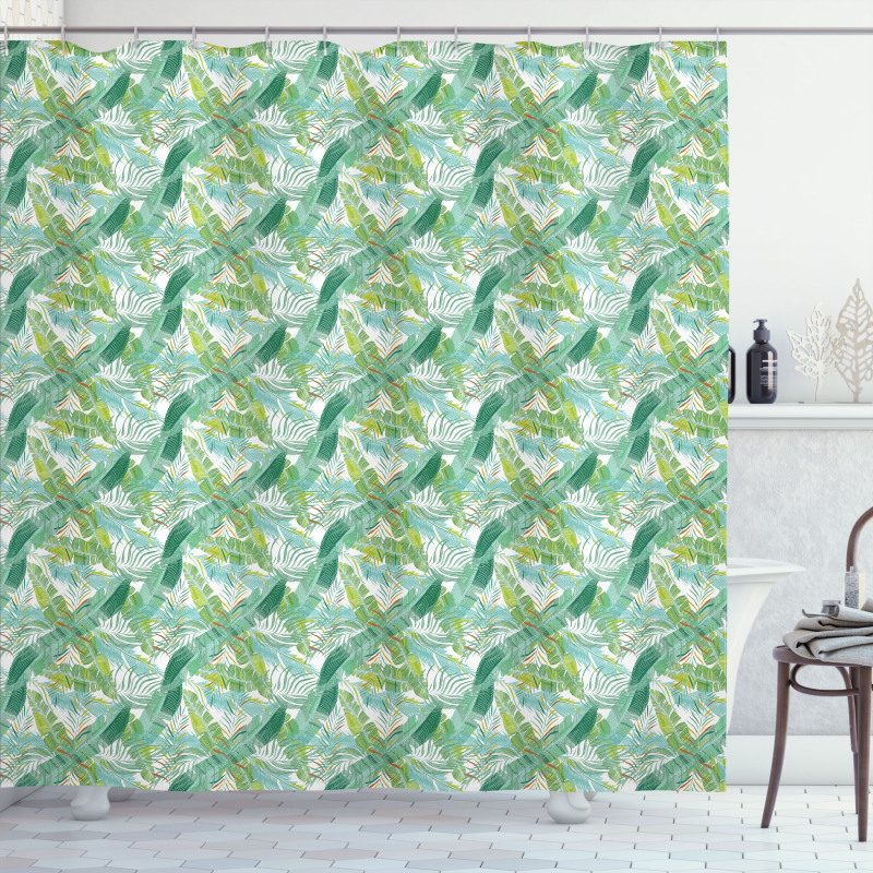 Creative Tropical Leaves Shower Curtain