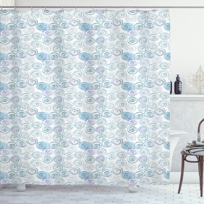 Simplistic Vortex Motif Shower Curtain