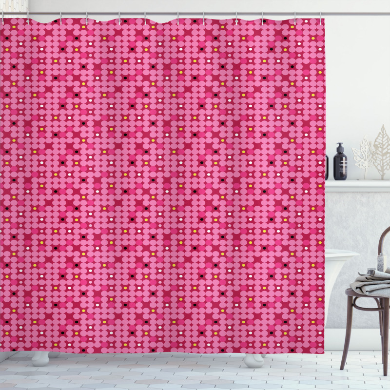 Modern Feminine Rounds Shower Curtain