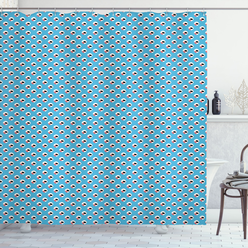 Geometrical Quirky Pattern Shower Curtain