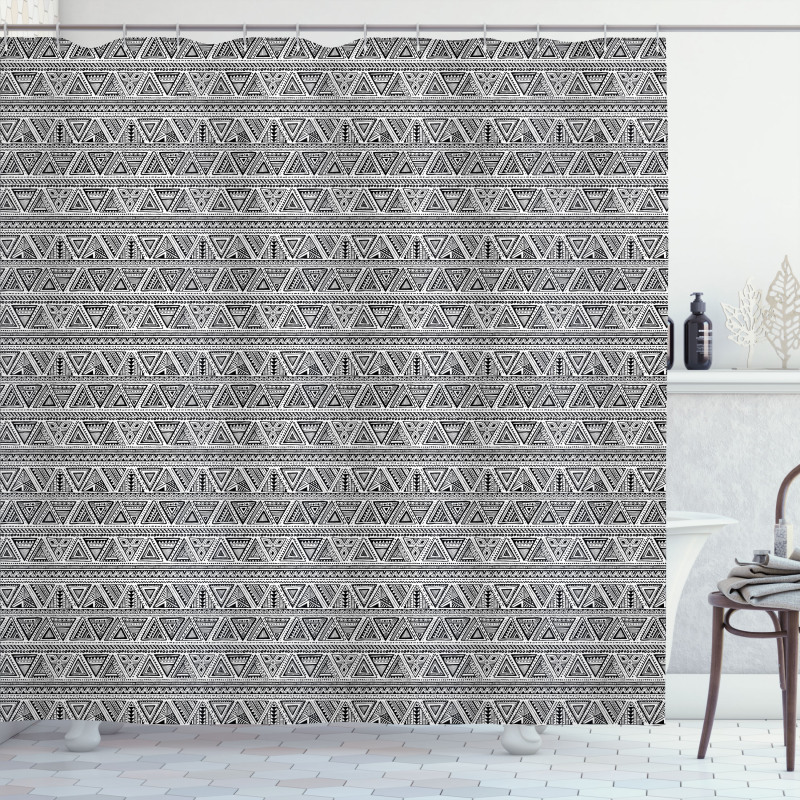 Zentangle Triangles Shower Curtain