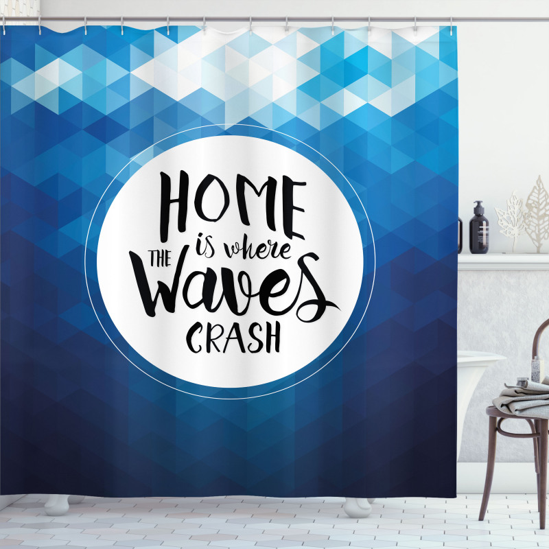 Home is Where Waves Crash Shower Curtain