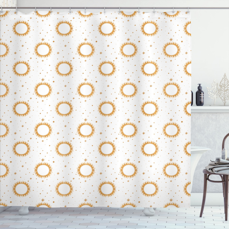 Sun and Stars Shower Curtain