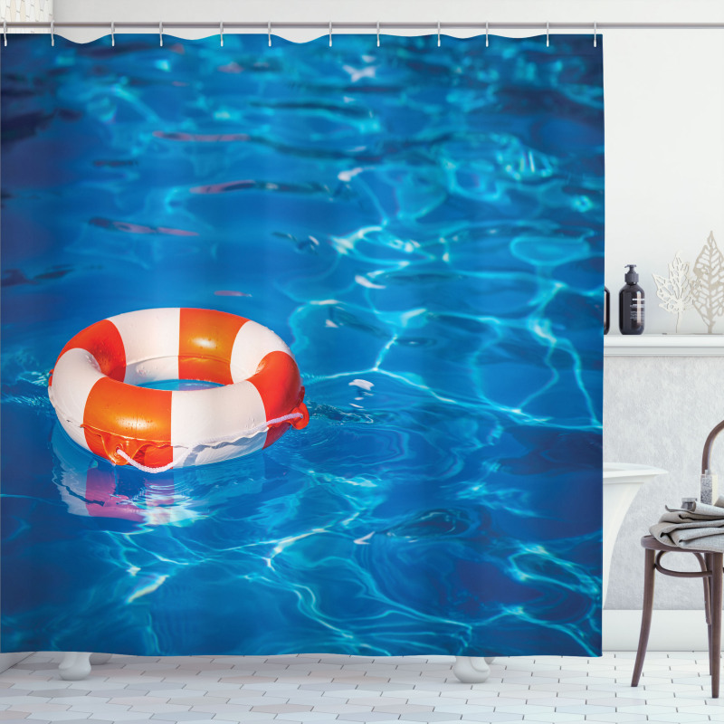 Clear Swimming Pool Shower Curtain