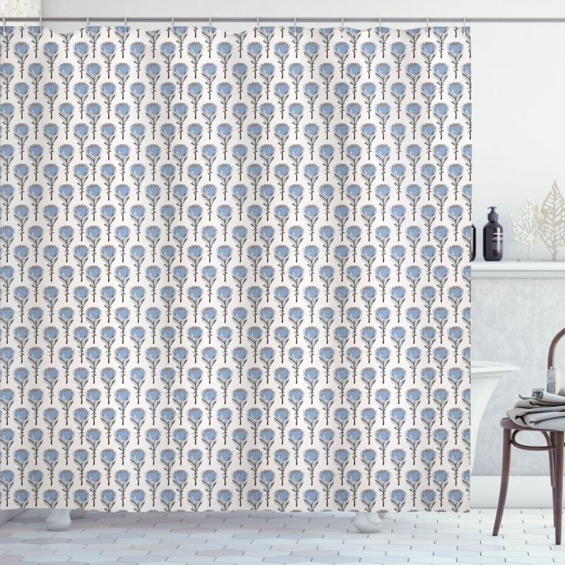 Protea Flowers Pattern Shower Curtain