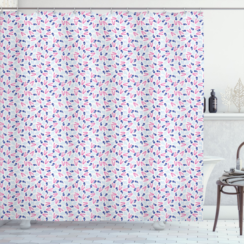 Creative Leaf and Petal Shower Curtain