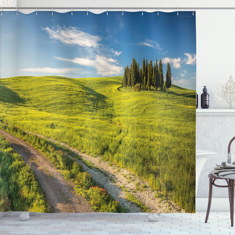 Tuscany Wildflowers View Shower Curtain