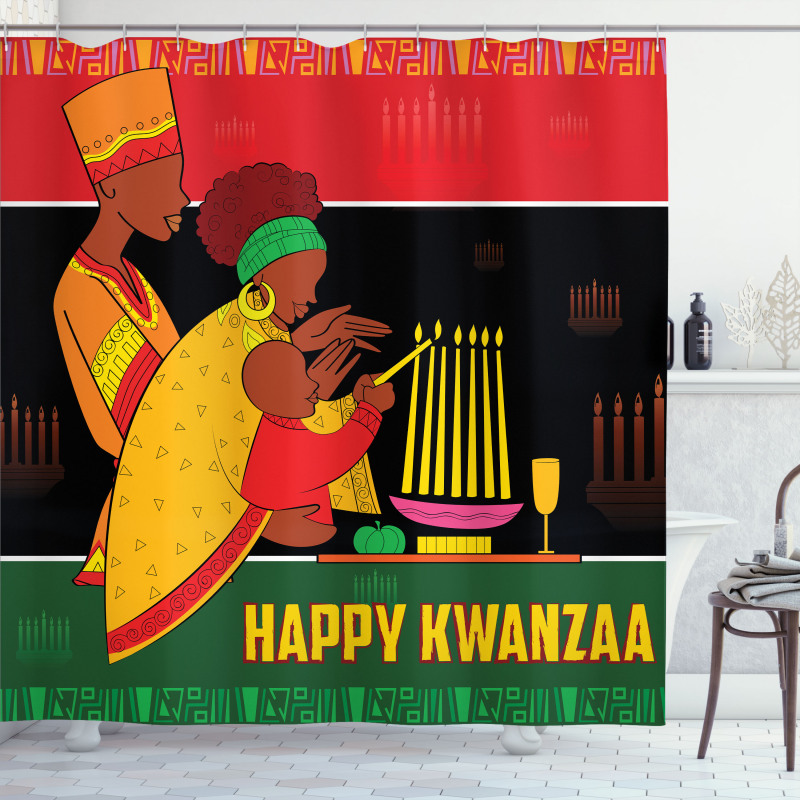 Family Celebration Shower Curtain