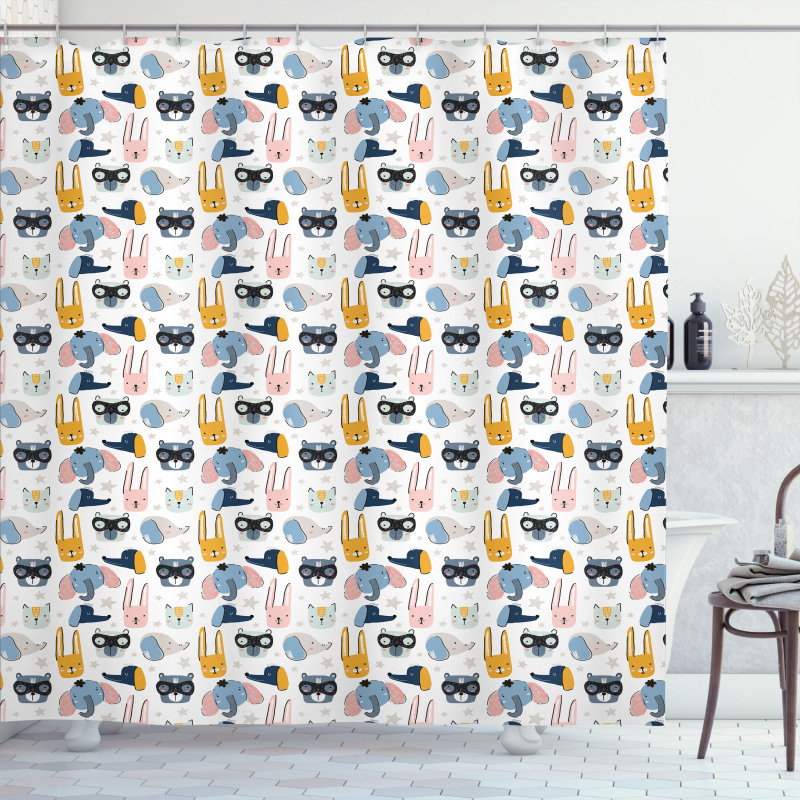 Doodle Design Animals Shower Curtain