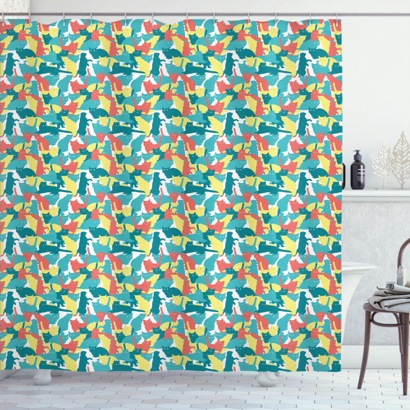 Energetic Kitten Shower Curtain