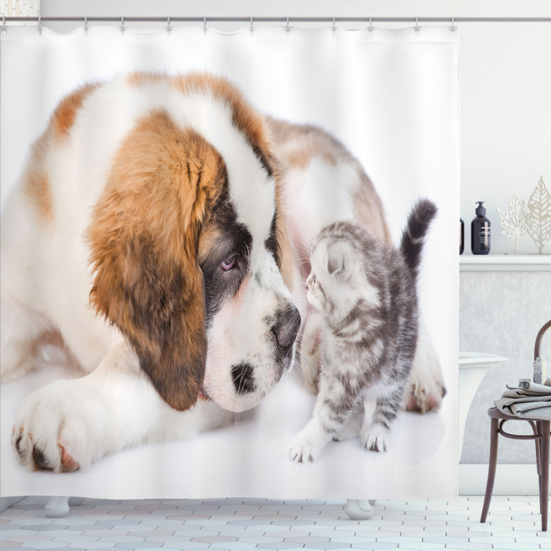 Sniffing Animals Photo Shower Curtain