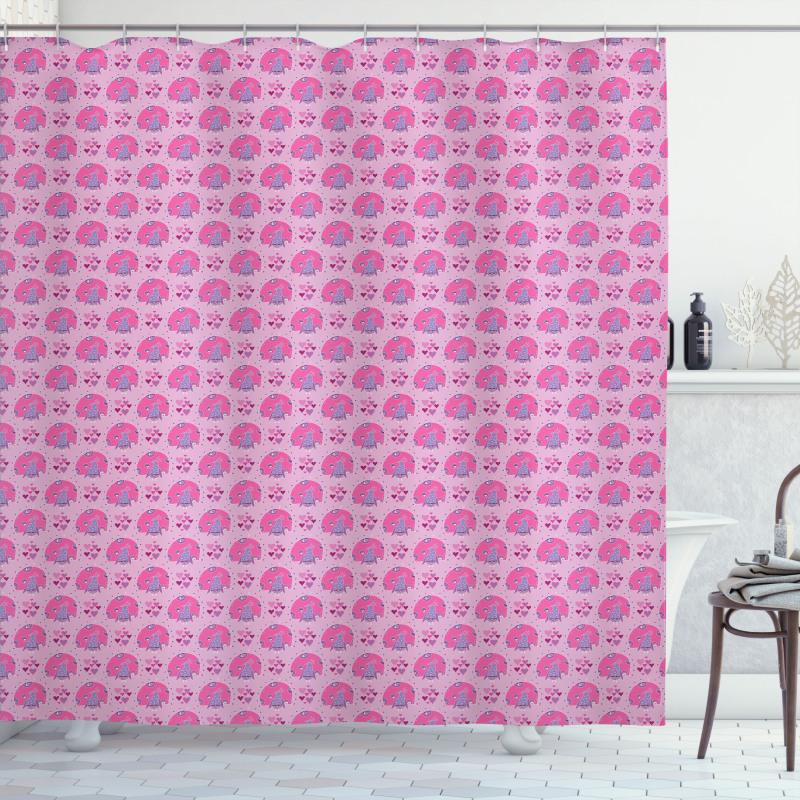 Exotic Avian and Hearts Shower Curtain