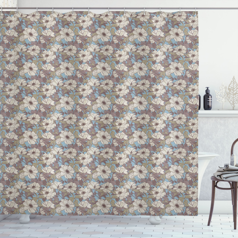 Bloom in Nostalgic Colors Shower Curtain