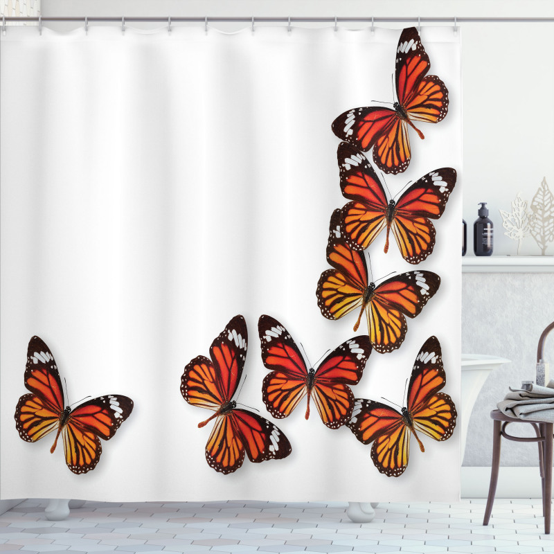 Spring Monarch Bug Shower Curtain
