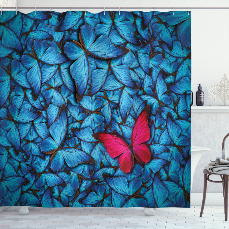 Large Bugs Lepidoptera Shower Curtain