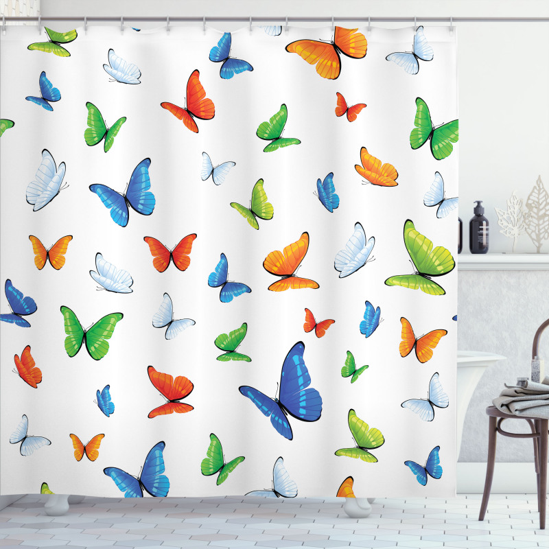 Butterflies Animal Shower Curtain