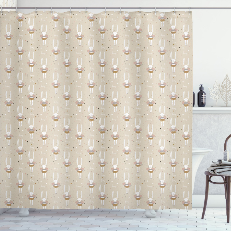 Ballerina Bunnies in Tutu Shower Curtain