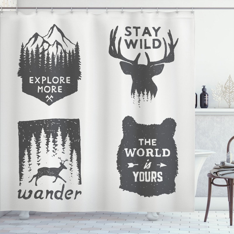 Stay Wild and Wander Shower Curtain