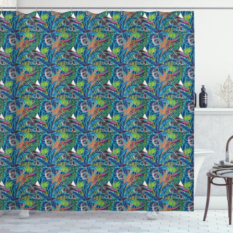 Jungle Flourishing Shower Curtain