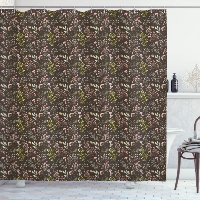 Forest Foliage Blossoming Shower Curtain