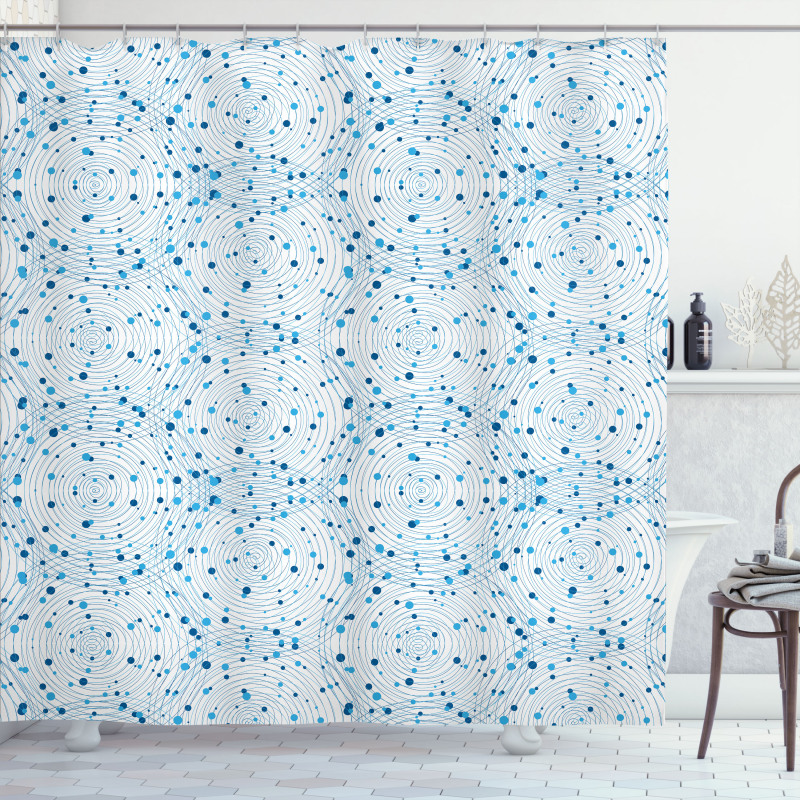 Overlapping Circles Art Shower Curtain