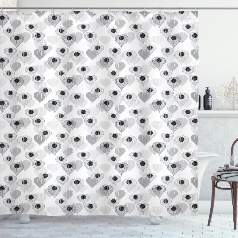 Soft Tones Oriental Winter Shower Curtain