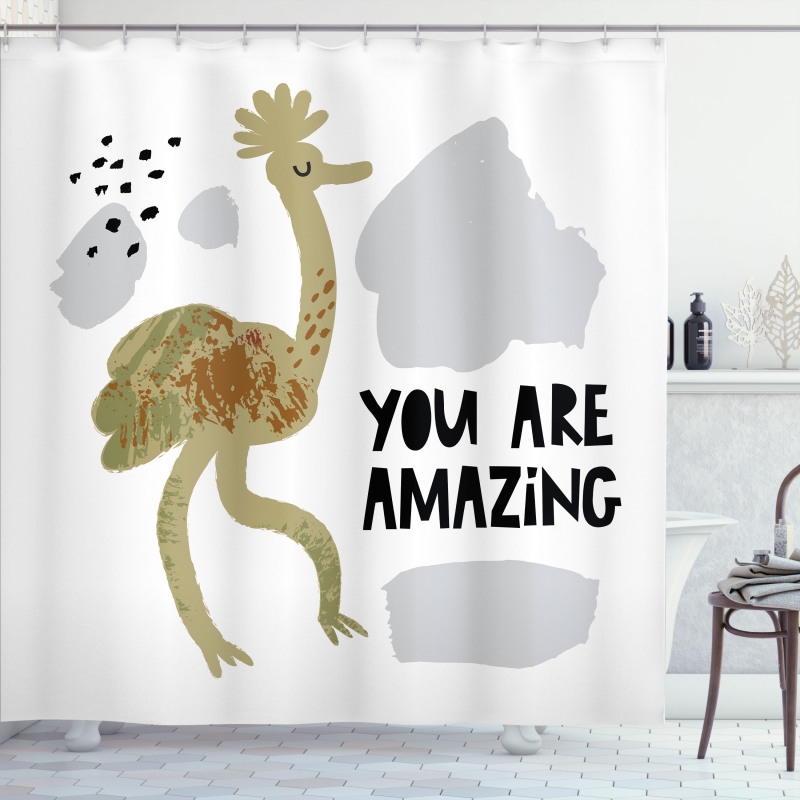 You are Calligraphy Shower Curtain