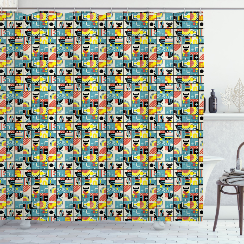 Completing Squares Design Shower Curtain