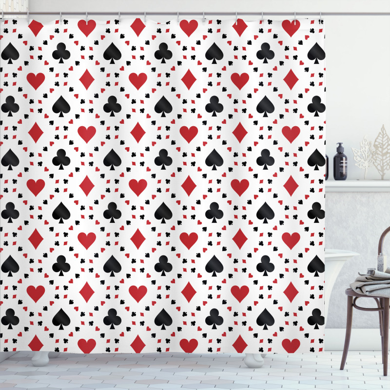 Tourist Poker Cards Shower Curtain