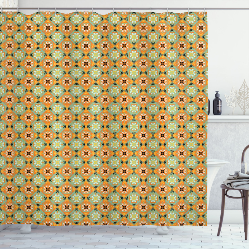 Vibrant Tones Talavera Art Shower Curtain