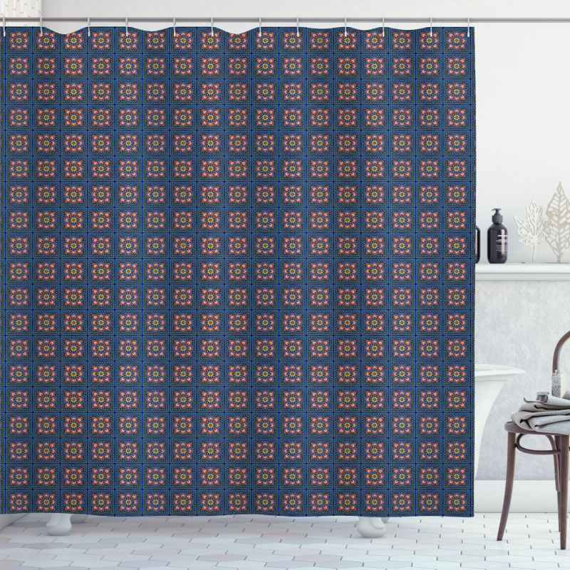 Traditional Orient Floral Shower Curtain