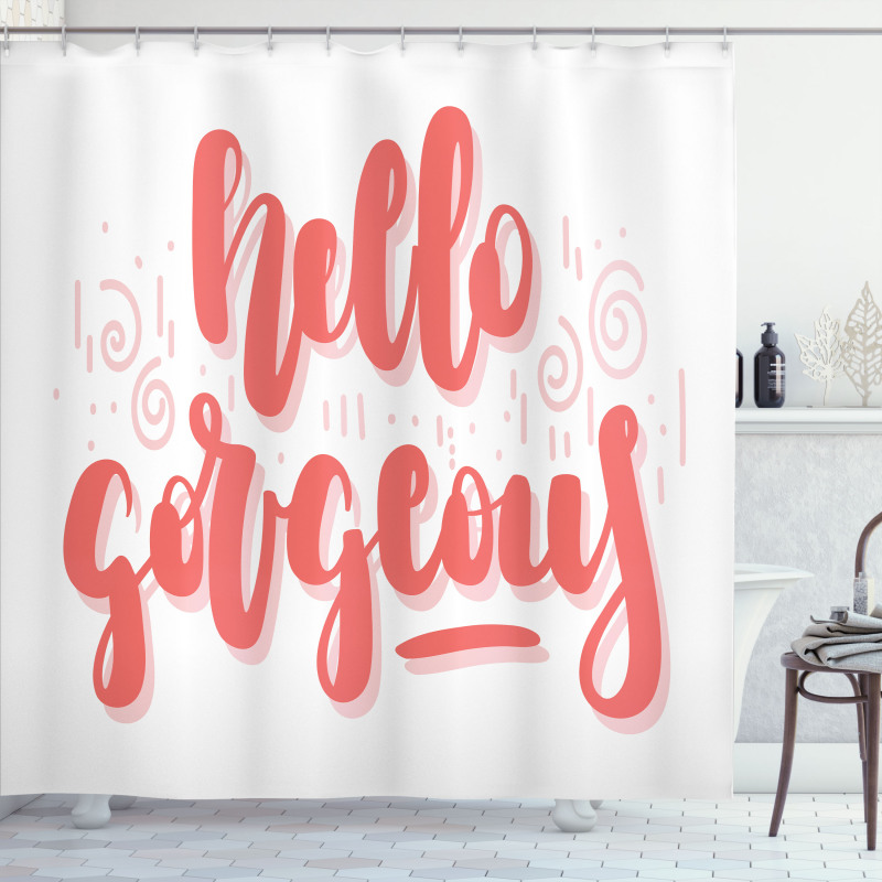 Typography Shower Curtain