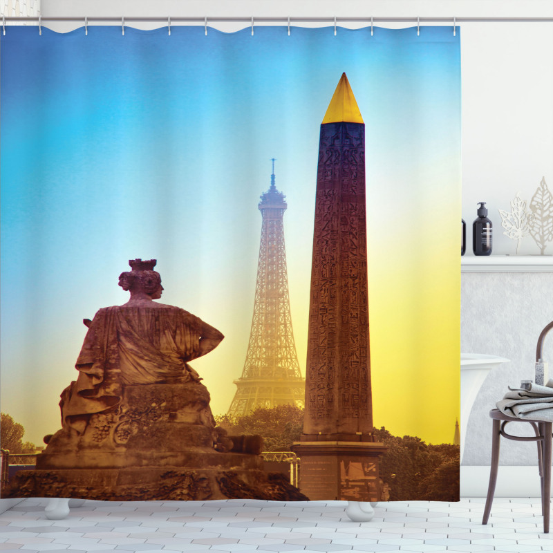 Eiffel Old Tower Photo Shower Curtain