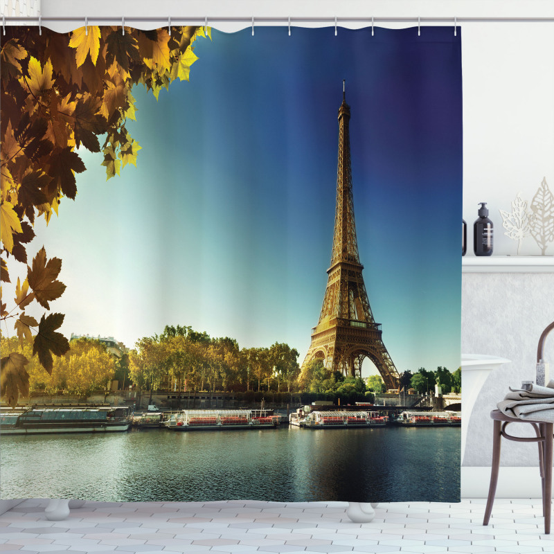 Paris with Tower Shower Curtain